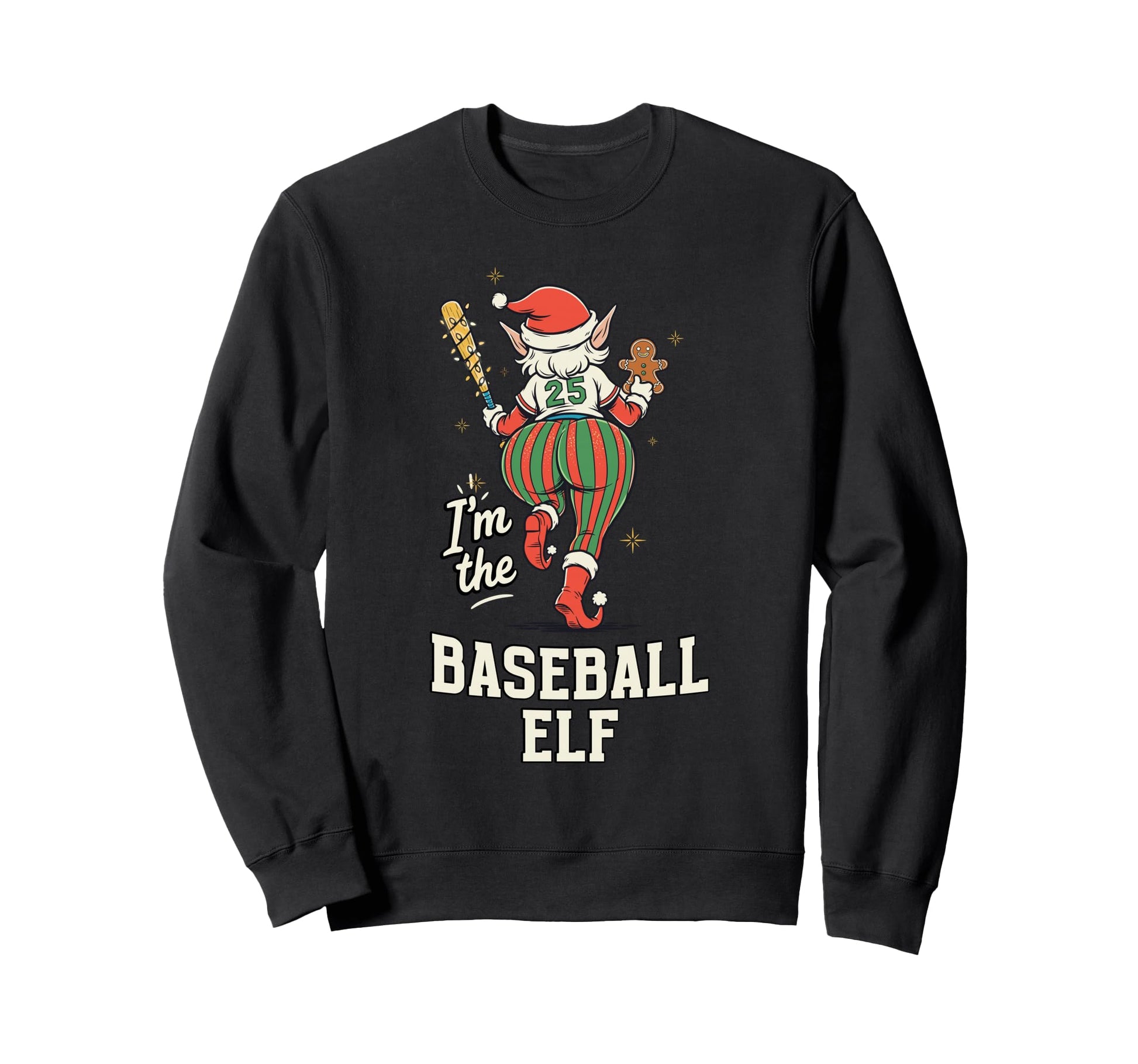 Im Baseball Elf Funny Matching Family Sweatshirt - Novelty Apparel Unisex - T-Shirt, Sweatshirt, Hoodie