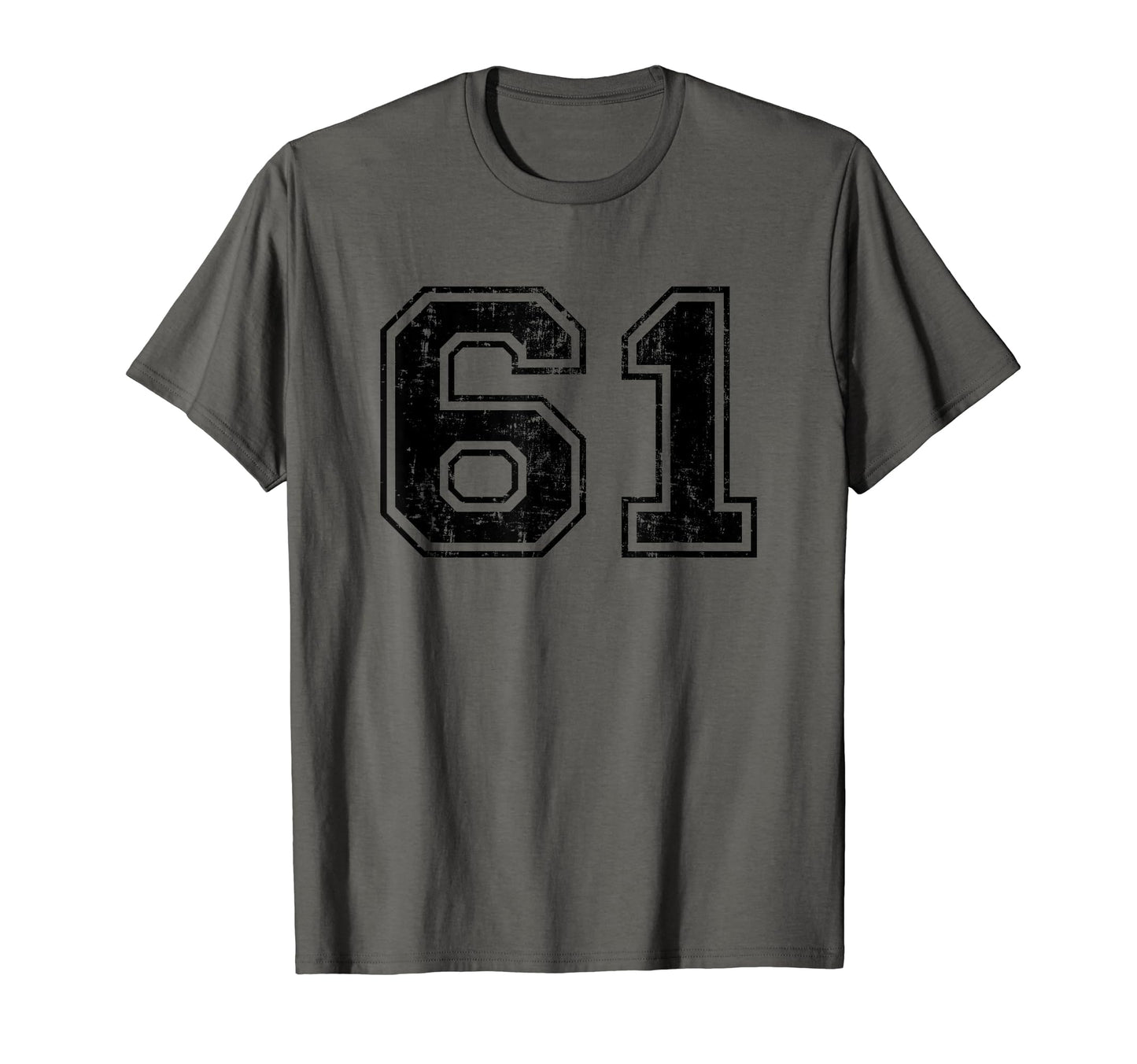 Number 61 Varsity Distressed Sport T-Shirt - Streetwear Style for Adults - T-Shirt, Sweatshirt, Hoodie