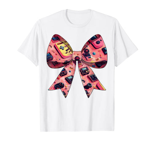 Coquette Bow Arcade Gaming T-Shirt - Casual Everyday Wear for Adults - T-Shirt, Sweatshirt, Hoodie