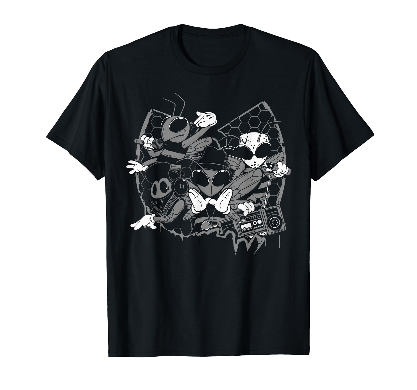 Bees Hip Hop Old School Music Lover Rap T-Shirt - Graphic Print Men Women - T-Shirt, Sweatshirt, Hoodie
