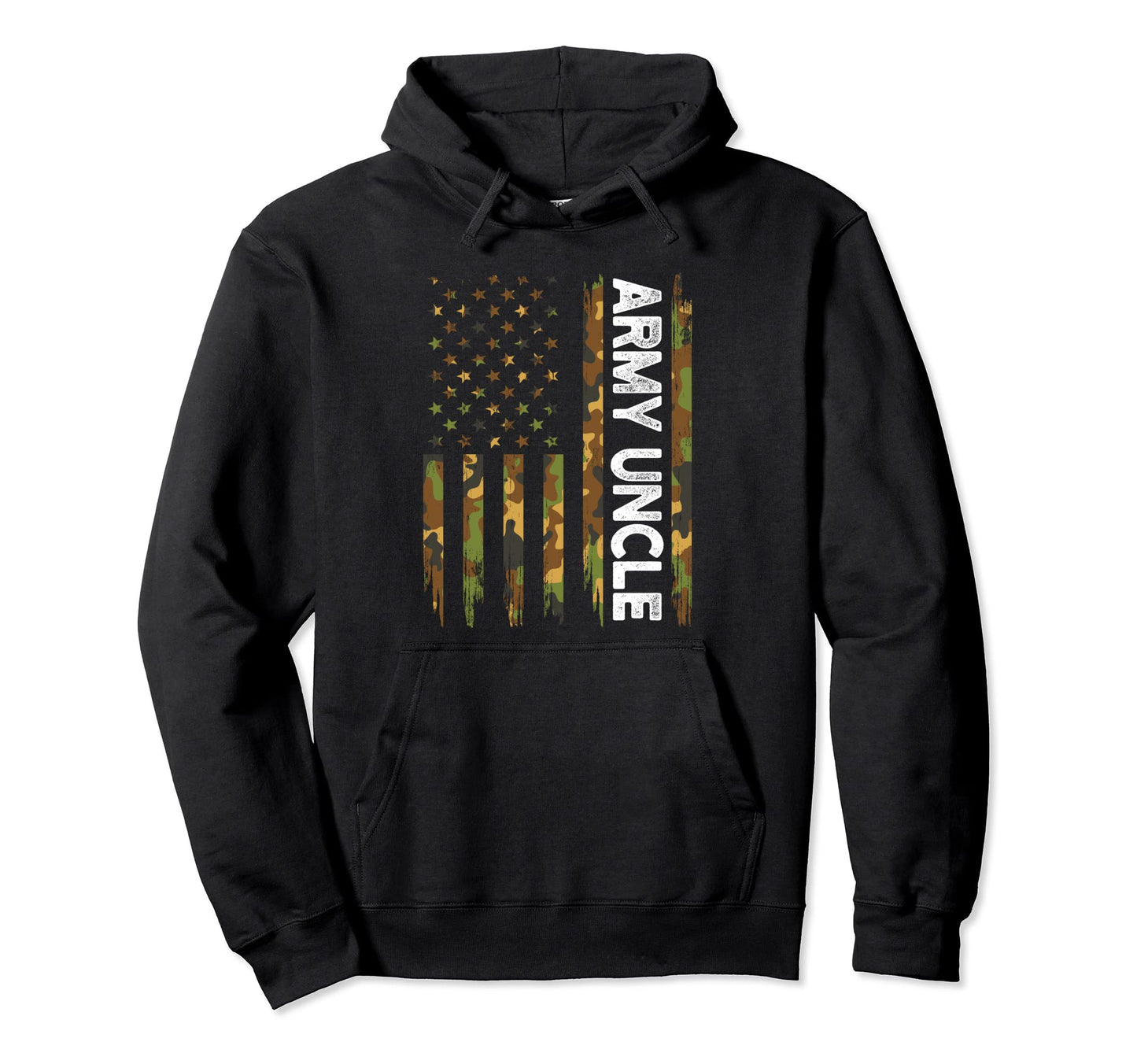 Army Uncle American Flag Camouflage Hoodie - Aesthetic Graphic Unisex - T-Shirt, Sweatshirt, Hoodie
