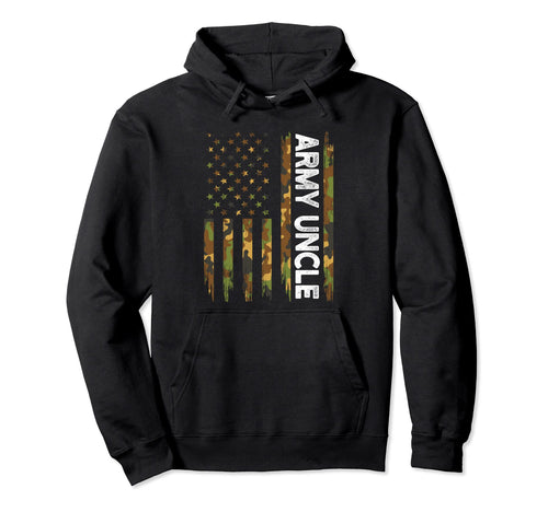 Army Uncle American Flag Camouflage Hoodie - Aesthetic Graphic Unisex - T-Shirt, Sweatshirt, Hoodie