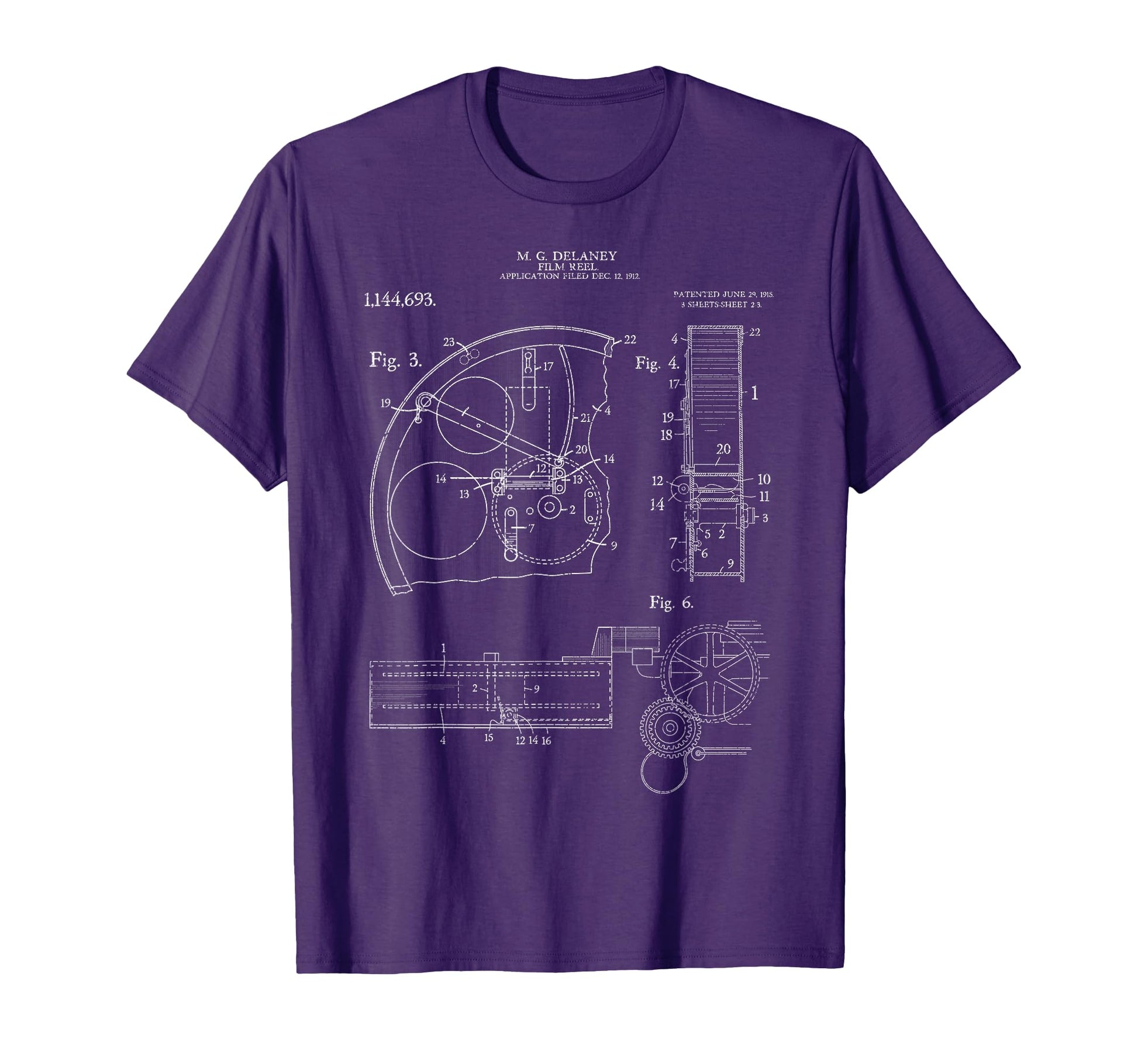 Film Reel Patent Camera Filmmaker T-Shirt - Novelty Apparel Men Women - T-Shirt, Sweatshirt, Hoodie