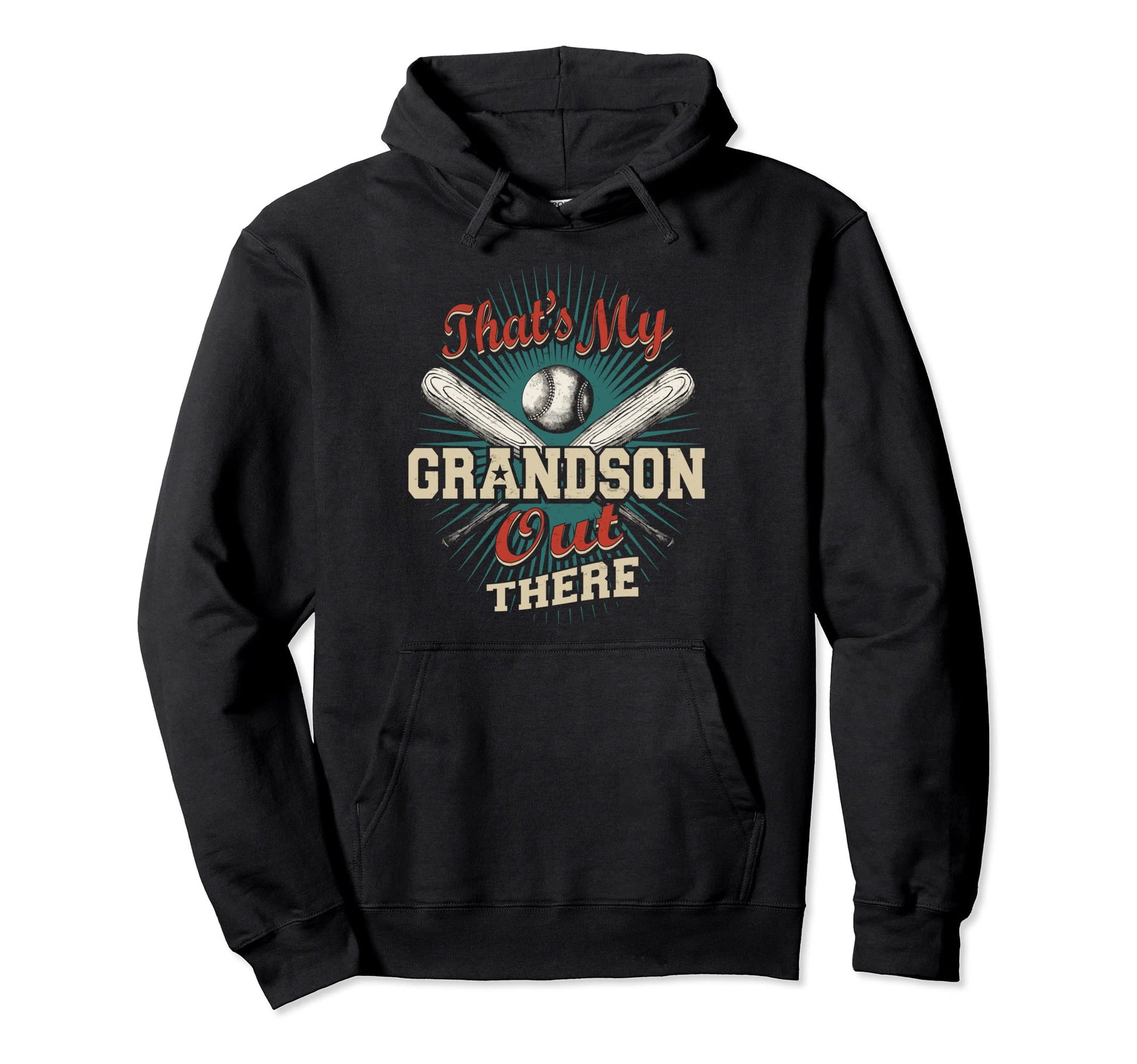 Thats My Grandson Out There Baseball Hoodie - Minimalist Print Unisex - T-Shirt, Sweatshirt, Hoodie