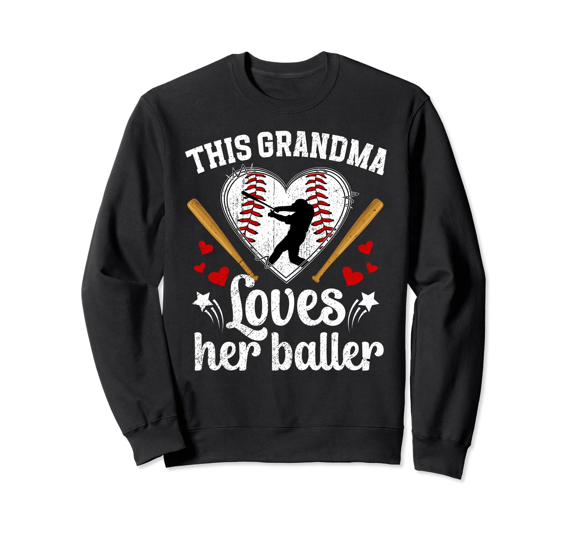 Baseball Grandma Loves Her Sweatshirt - Aesthetic Graphic for Adults - T-Shirt, Sweatshirt, Hoodie