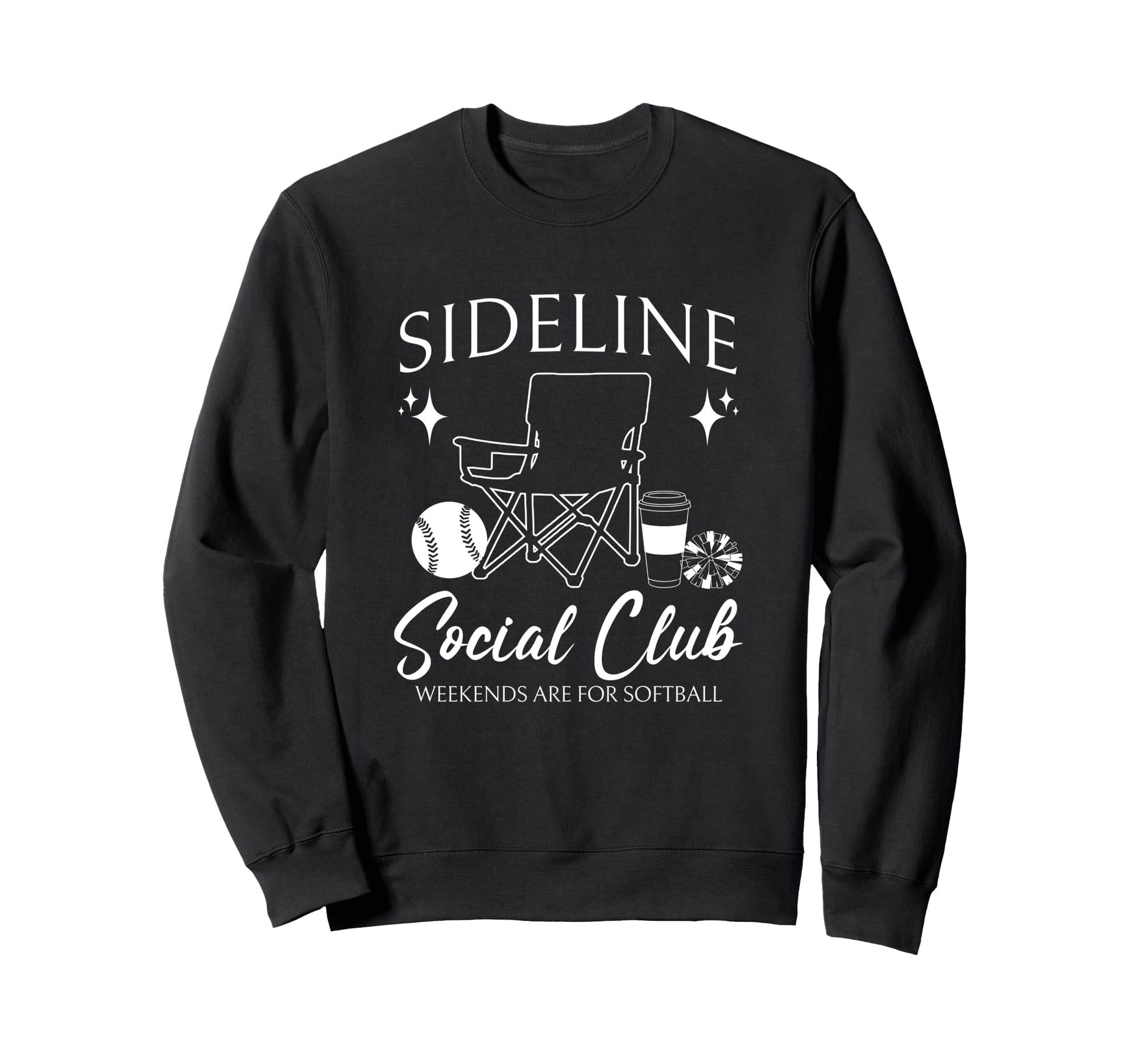 Sideline Social Club Softball Mom Game Sweatshirt - Graphic Print Unisex - T-Shirt, Sweatshirt, Hoodie