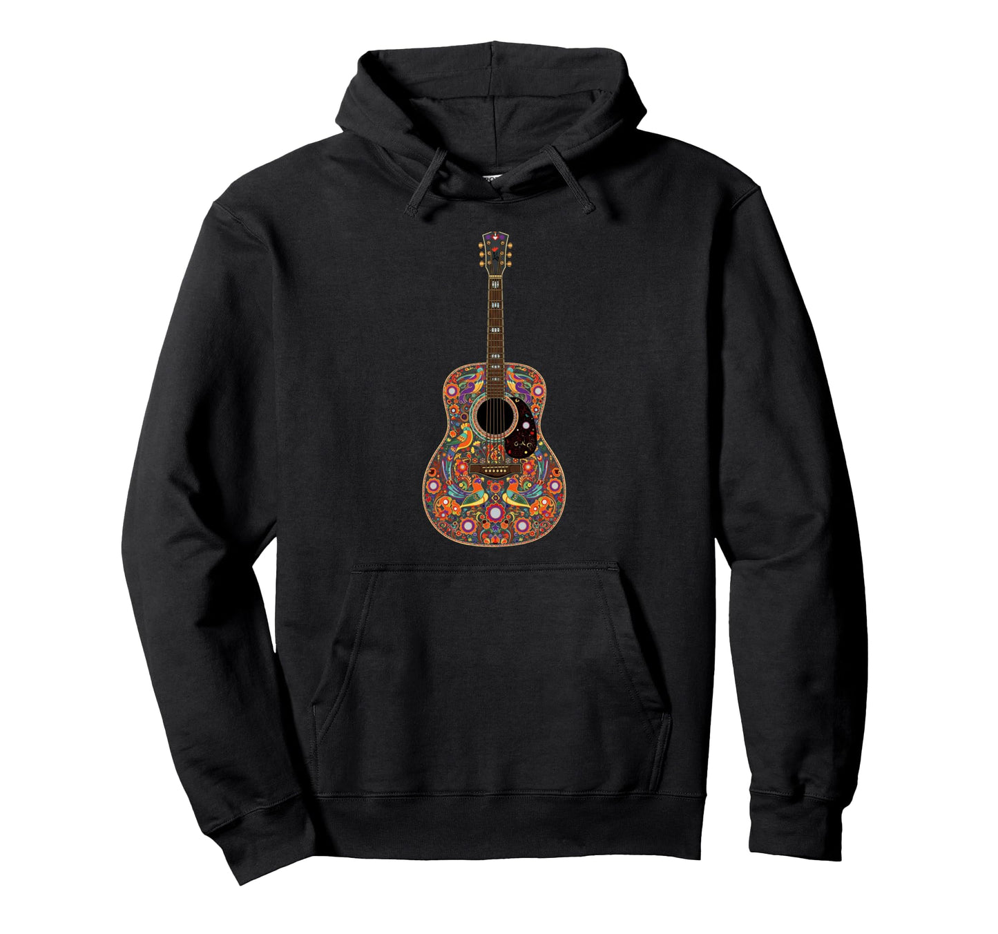Funny Guitar Truck Art Floral Boho Hoodie - Minimalist Print Unisex - T-Shirt, Sweatshirt, Hoodie