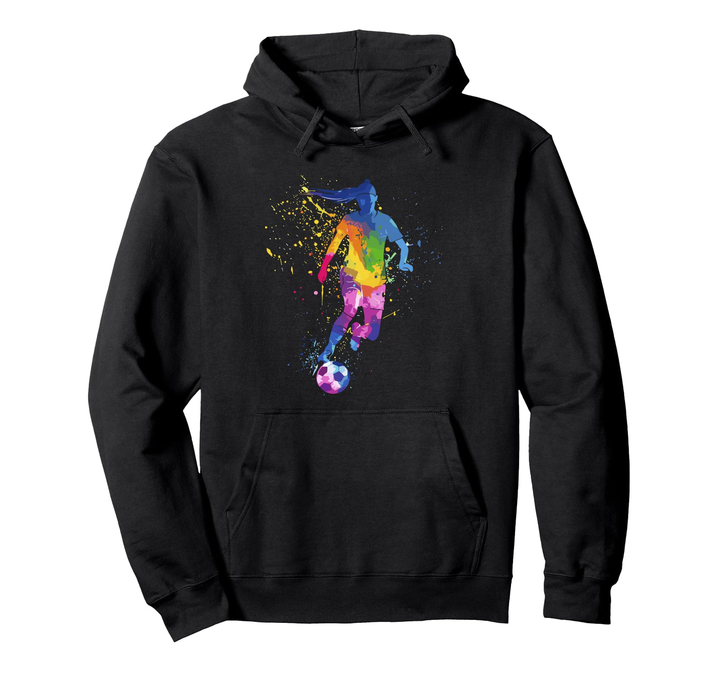 Colorful Funny Soccer Player Fan Dad Mom Hoodie - Graphic Print for Adults - T-Shirt, Sweatshirt, Hoodie