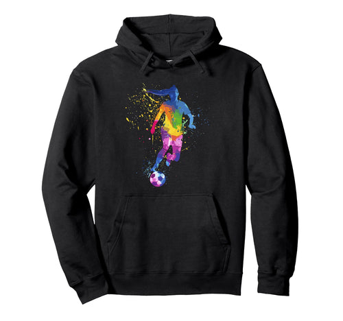 Colorful Funny Soccer Player Fan Dad Mom Hoodie - Graphic Print for Adults - T-Shirt, Sweatshirt, Hoodie