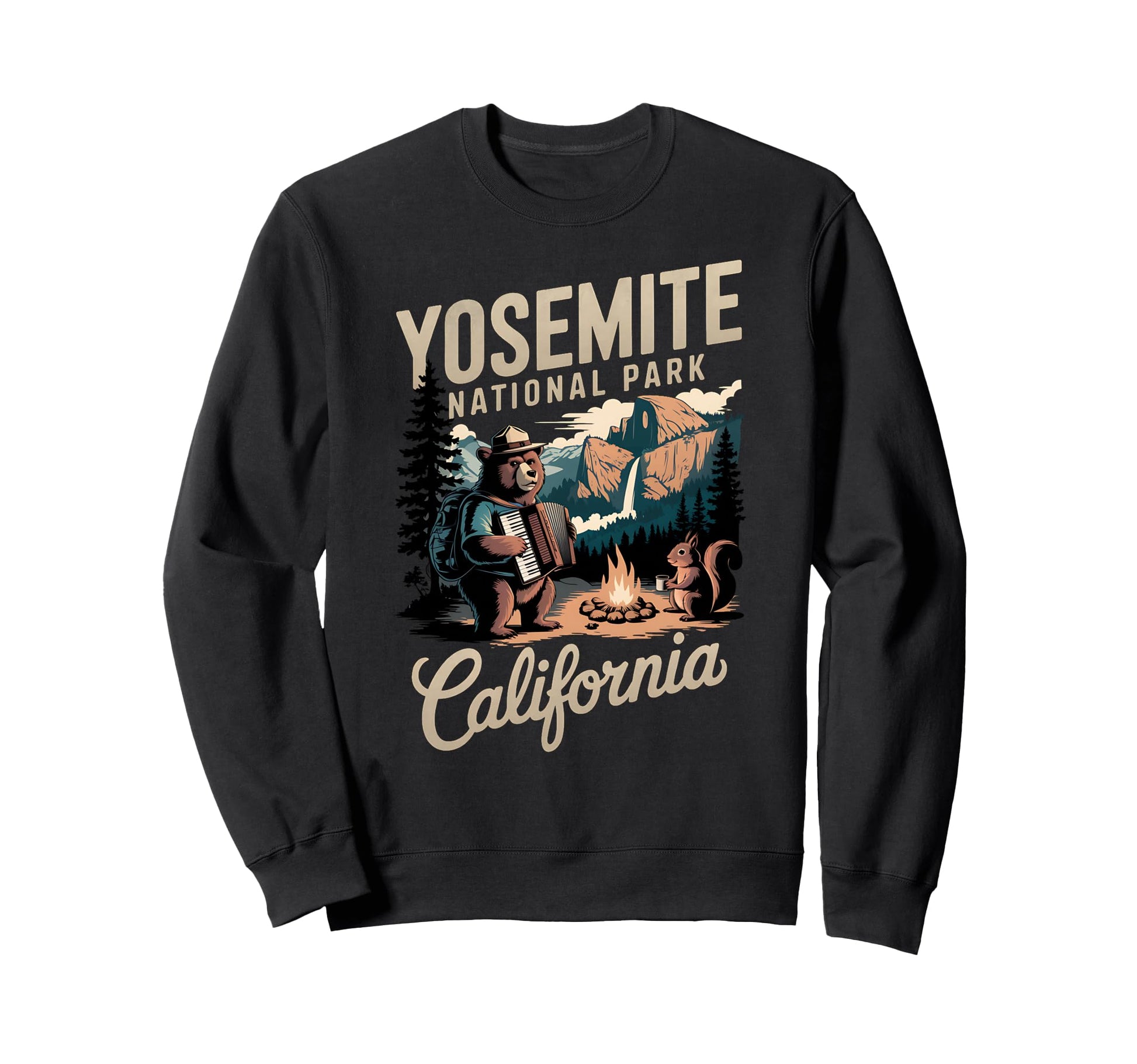 Travel Adventure Yosemite Sweatshirt - Aesthetic Graphic for Adults - T-Shirt, Sweatshirt, Hoodie