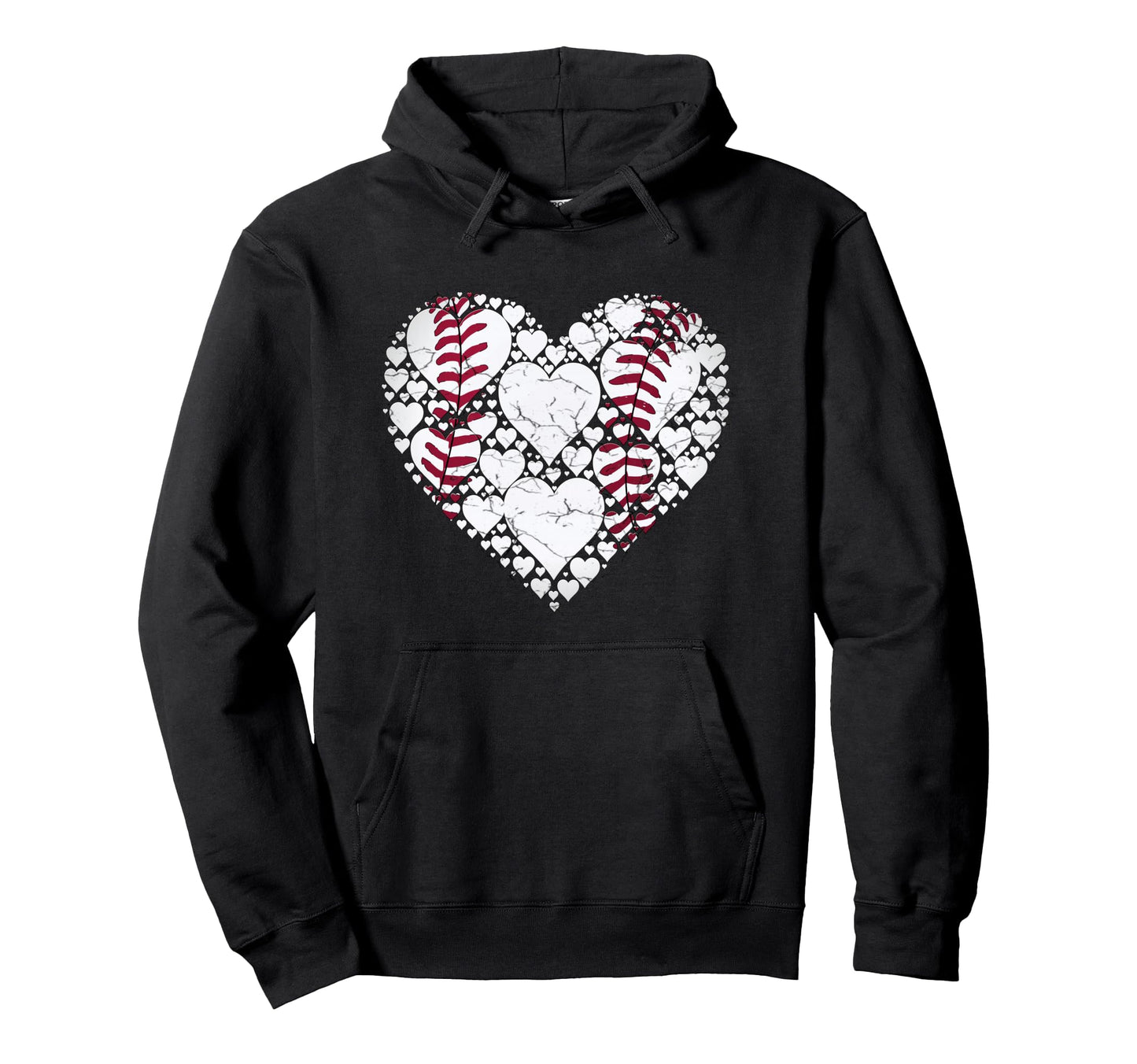 Baseball Heart Love Game Sports Fan Game Hoodie - Streetwear Style Unisex - T-Shirt, Sweatshirt, Hoodie