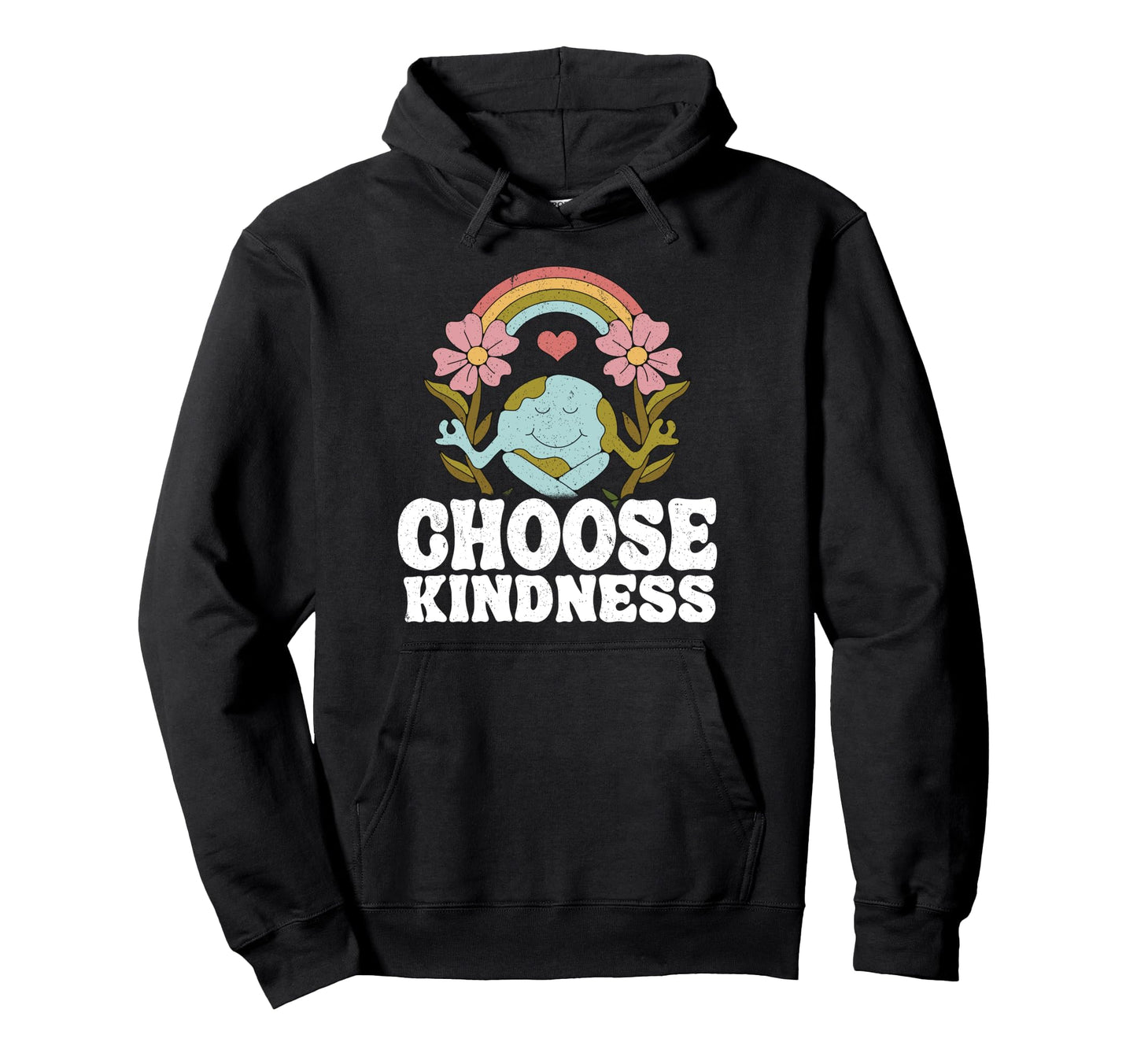 Positive Rainbow Peace Hippie Choose Hoodie - Unique Graphic Unisex - T-Shirt, Sweatshirt, Hoodie