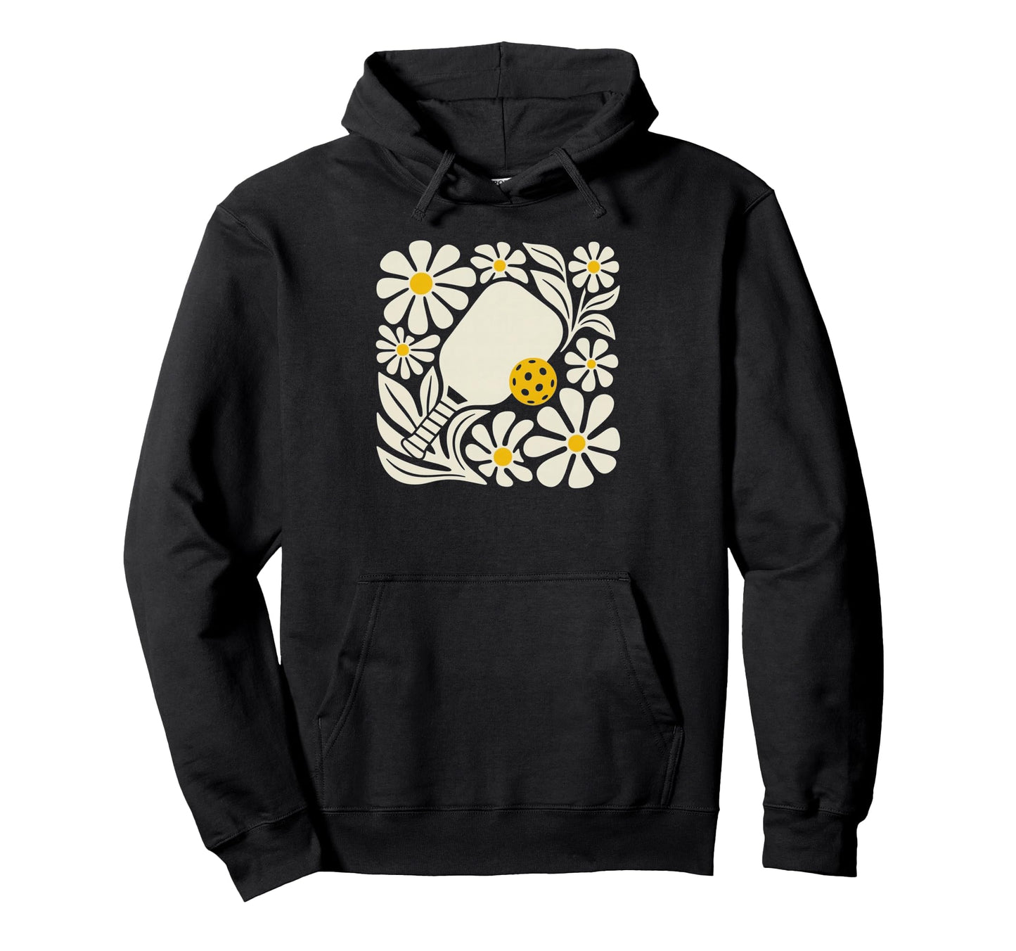 Boho Pickleball Pickleballer Floral Art Hoodie - Fun Novelty Design Unisex - T-Shirt, Sweatshirt, Hoodie
