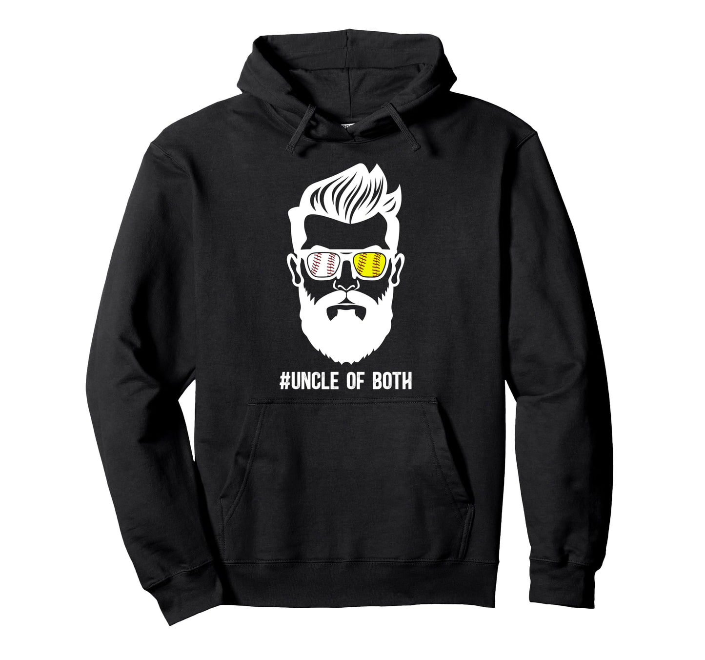 Uncle Both Baseball Softball Uncle Hoodie - Aesthetic Graphic for Adults - T-Shirt, Sweatshirt, Hoodie