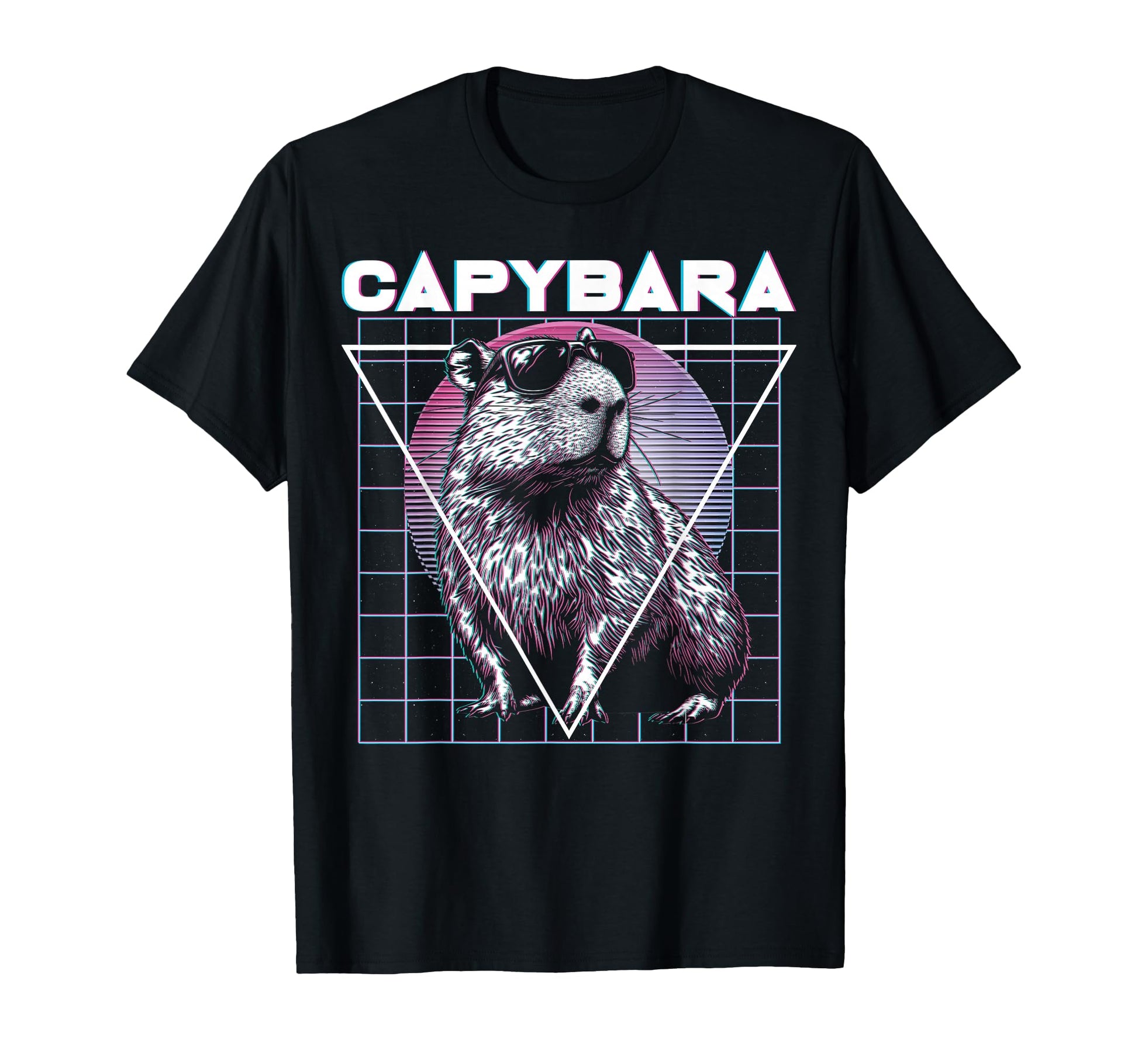 Capybara Capibara Sunglasses Vaporwave T-Shirt - Aesthetic Graphic Unisex - T-Shirt, Sweatshirt, Hoodie