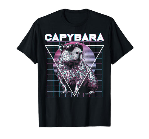 Capybara Capibara Sunglasses Vaporwave T-Shirt - Aesthetic Graphic Unisex - T-Shirt, Sweatshirt, Hoodie
