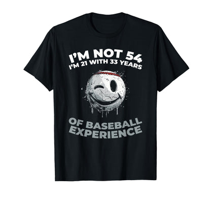 54Th Birthday Baseball Sport Team T-Shirt - Minimalist Print Unisex - T-Shirt, Sweatshirt, Hoodie