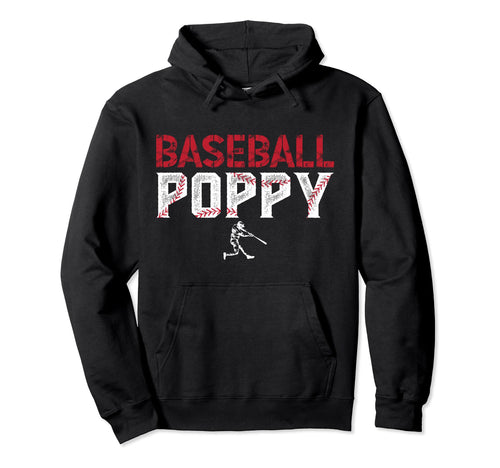 Baseball Poppy Baseball Player Poppy Hoodie - Novelty Apparel Men Women - T-Shirt, Sweatshirt, Hoodie