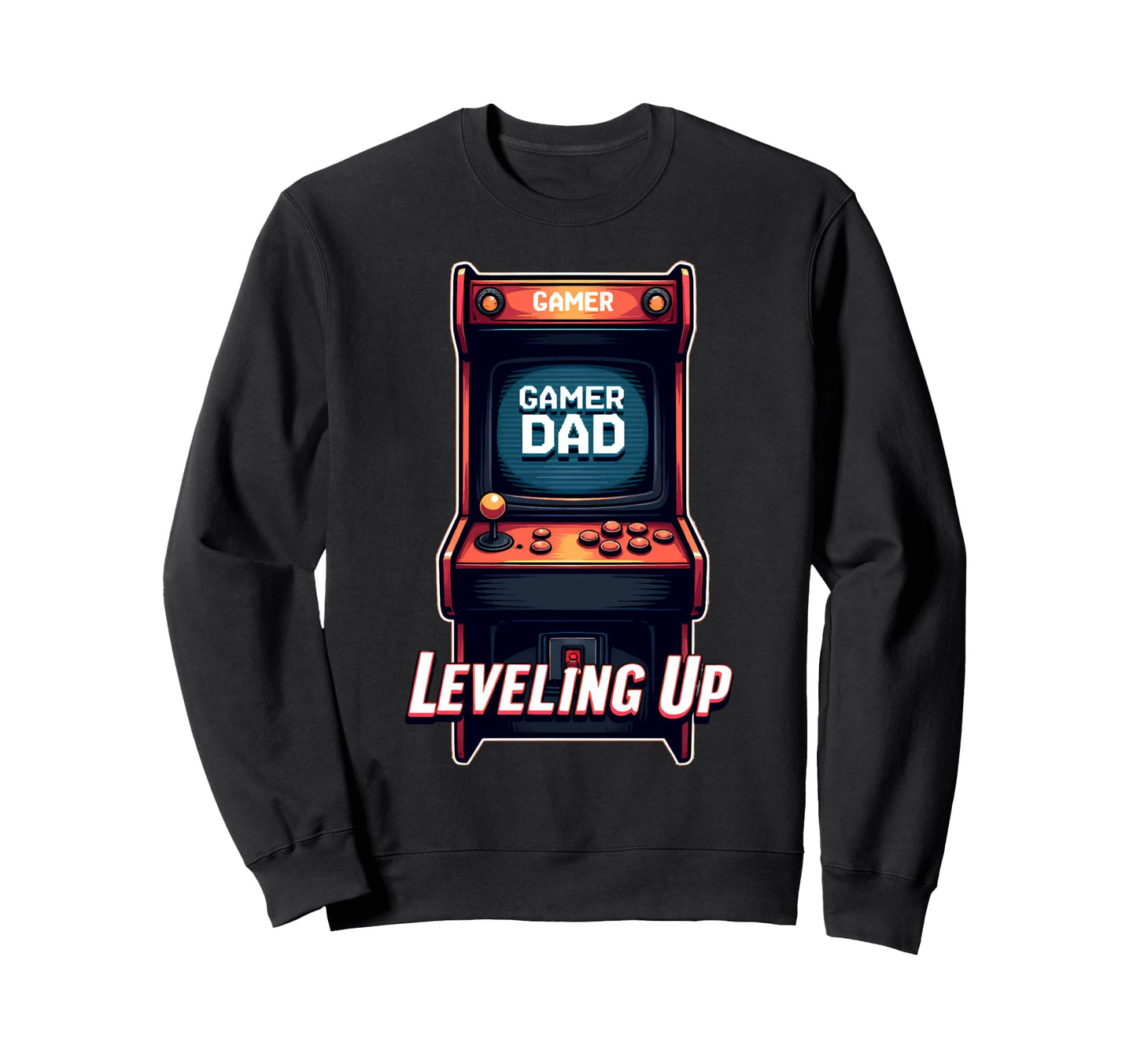Fathers Day Gift Gamer Dad Sweatshirt - Custom Art Print for Adults - T-Shirt, Sweatshirt, Hoodie
