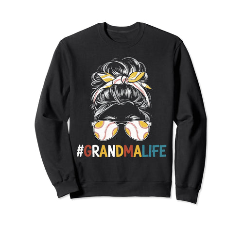 Baseball Grandma Grandmother Granny Sweatshirt - Graphic Print for Adults - T-Shirt, Sweatshirt, Hoodie