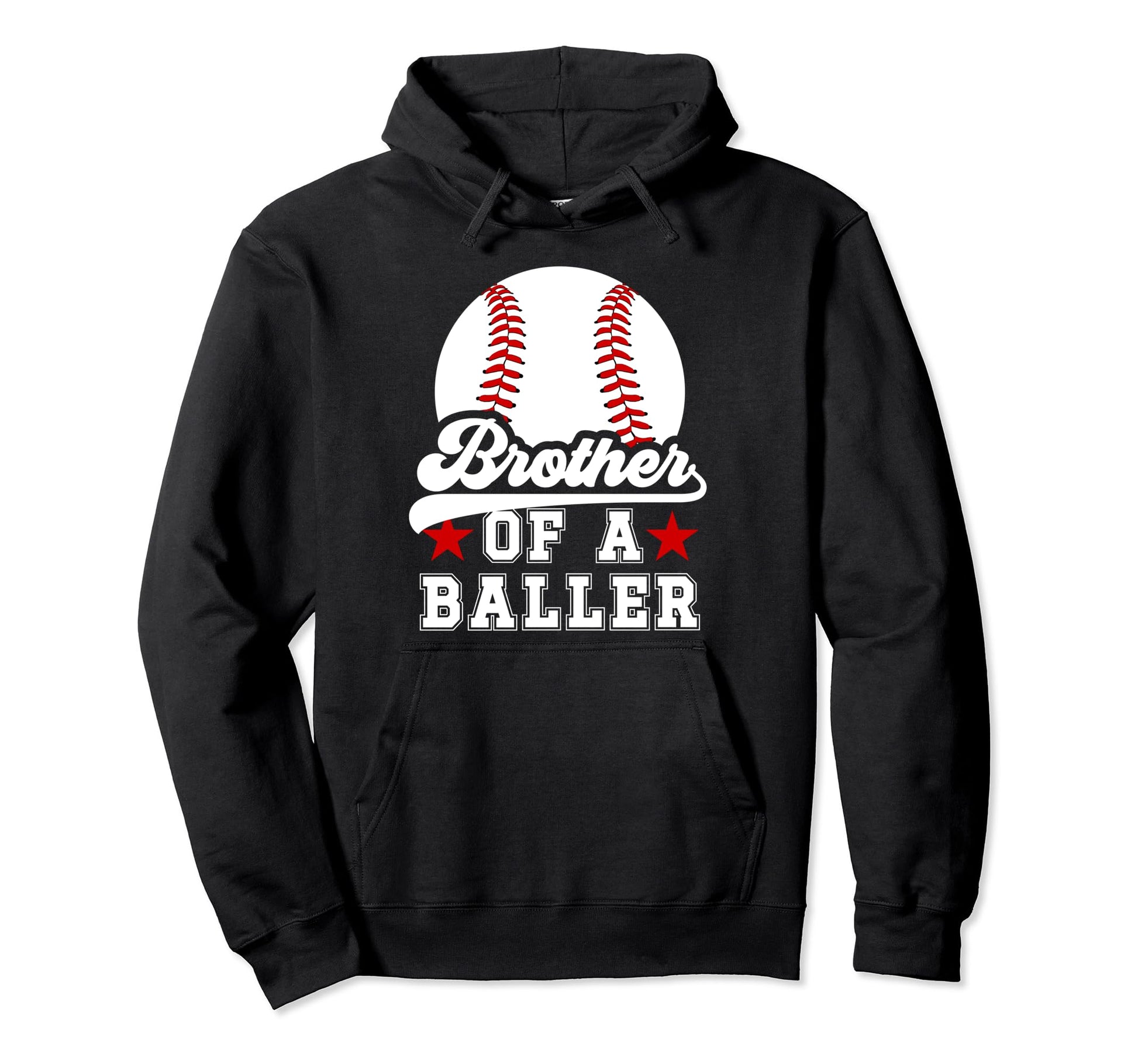Brother Baller Baseball Brother Hoodie - Aesthetic Graphic for Adults - T-Shirt, Sweatshirt, Hoodie