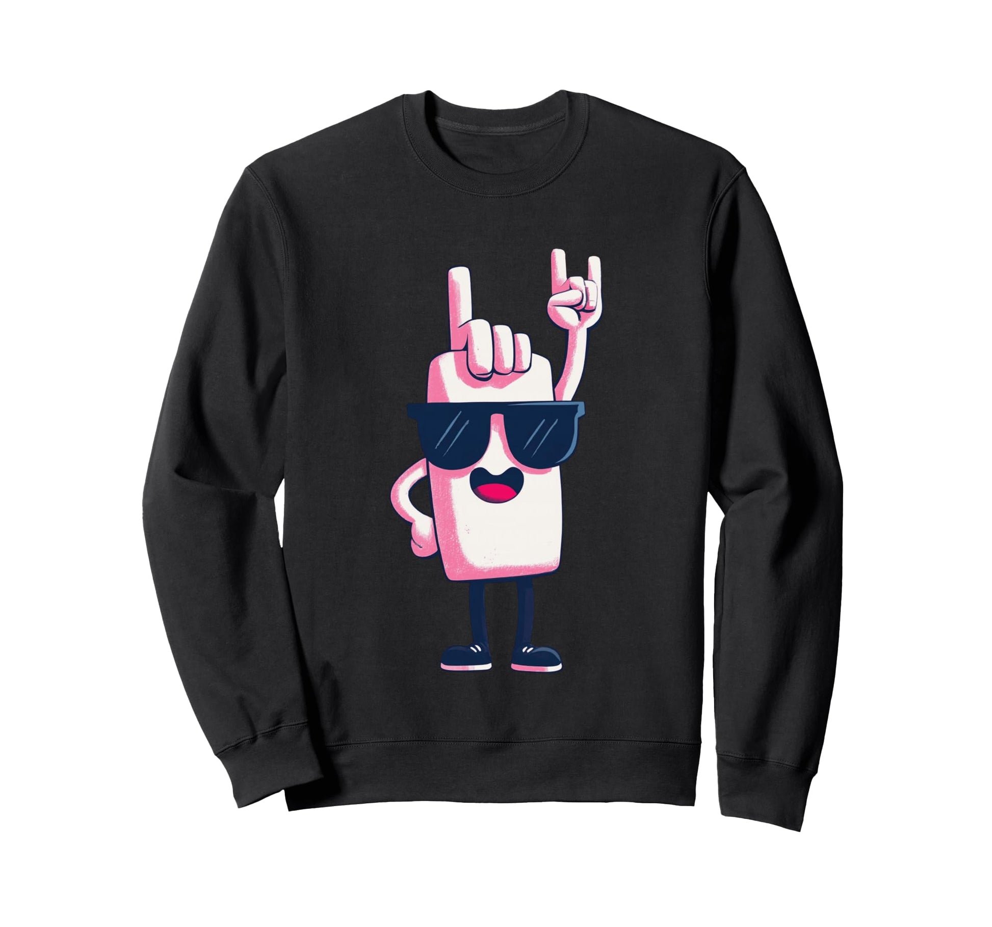 Foam Finger Rock Hand Sign Sweatshirt - Fun Novelty Design for Adults - T-Shirt, Sweatshirt, Hoodie