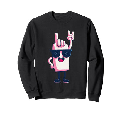 Foam Finger Rock Hand Sign Sweatshirt - Fun Novelty Design for Adults - T-Shirt, Sweatshirt, Hoodie