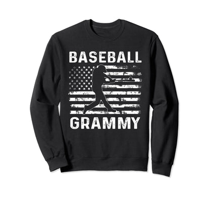 Baseball Grammy Grandma Usa Flag 4Th Sweatshirt - Streetwear Style Unisex - T-Shirt, Sweatshirt, Hoodie