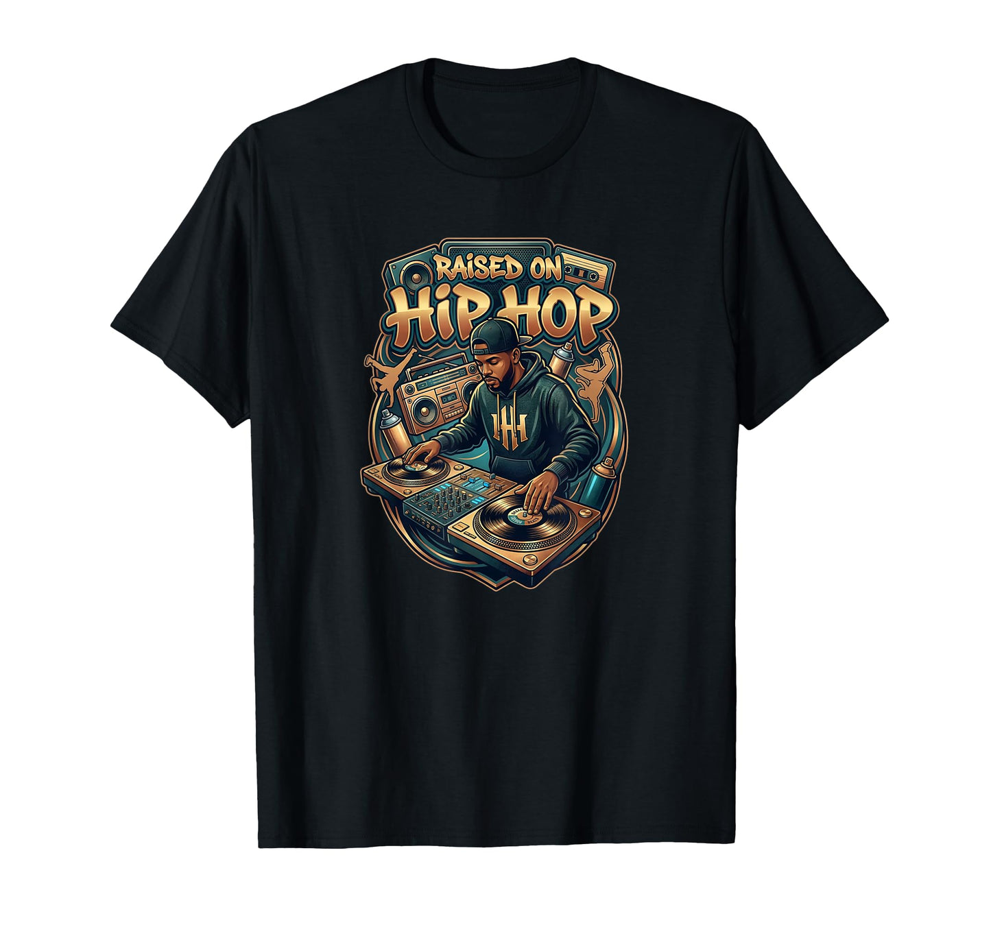 Raised Hip Hop Old School Rap T-Shirt - Streetwear Style for Adults - T-Shirt, Sweatshirt, Hoodie