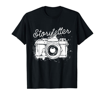 Photographer Storyteller Camera T-Shirt - Graphic Print Men Women - T-Shirt, Sweatshirt, Hoodie