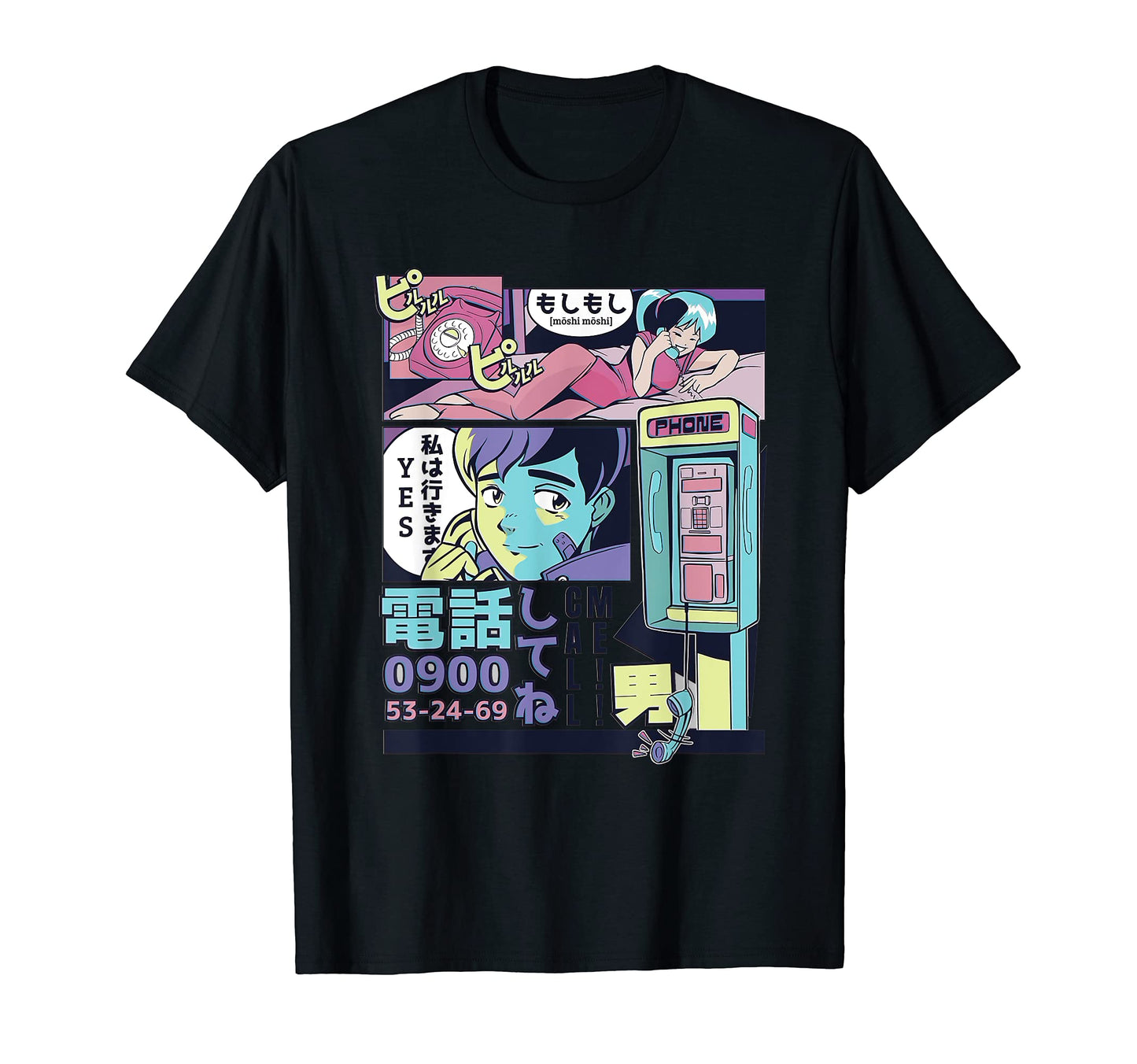 Anime Vaporwave 80S 90S Aesthetic Manga T-Shirt - Unique Graphic for Adults - T-Shirt, Sweatshirt, Hoodie