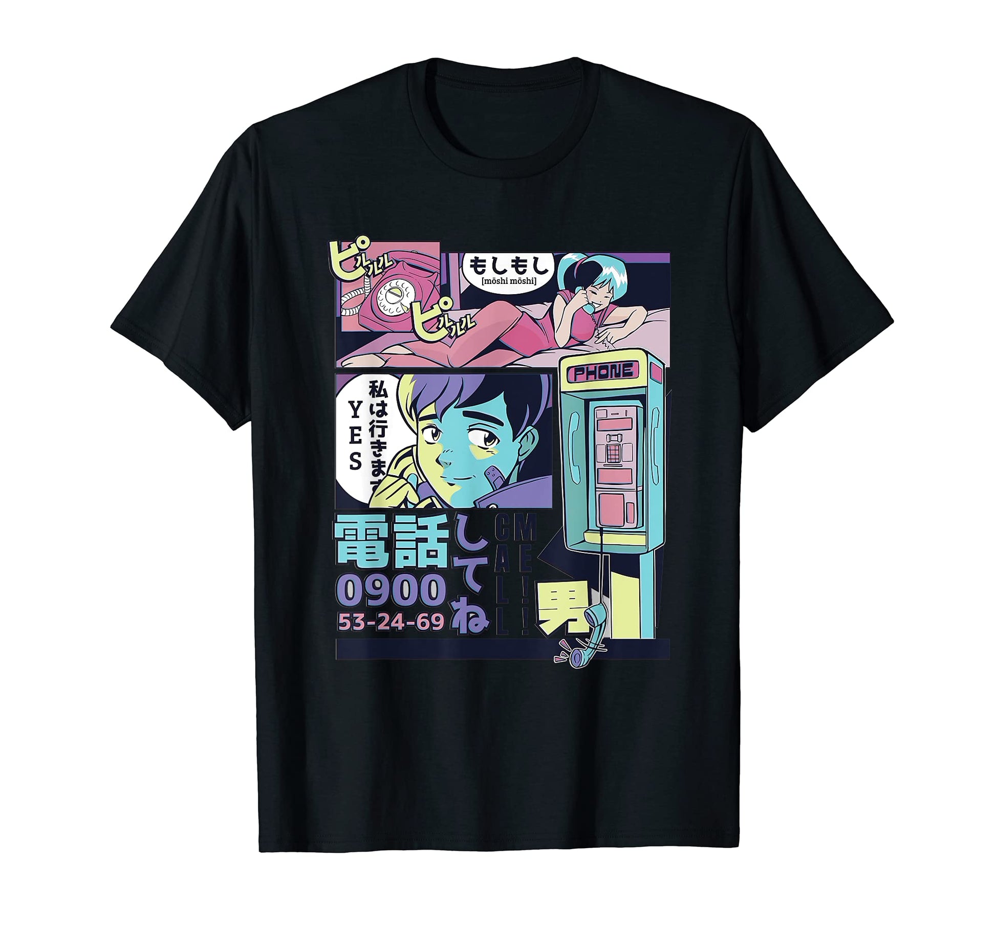 Anime Vaporwave 80S 90S Aesthetic Manga T-Shirt - Unique Graphic for Adults - T-Shirt, Sweatshirt, Hoodie