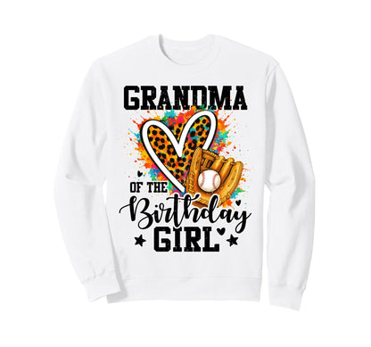 Grandma Birthday Baseball Colorful Sweatshirt - Streetwear Style Unisex - T-Shirt, Sweatshirt, Hoodie