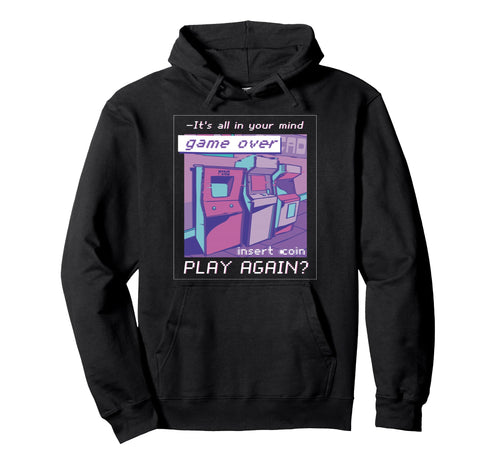 Gaming Arcade Japanese Vaporwave Hoodie - Aesthetic Graphic for Adults - T-Shirt, Sweatshirt, Hoodie