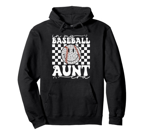 Groovy My Baseball Aunt Era Baseball Hoodie - Custom Art Print for Adults - T-Shirt, Sweatshirt, Hoodie