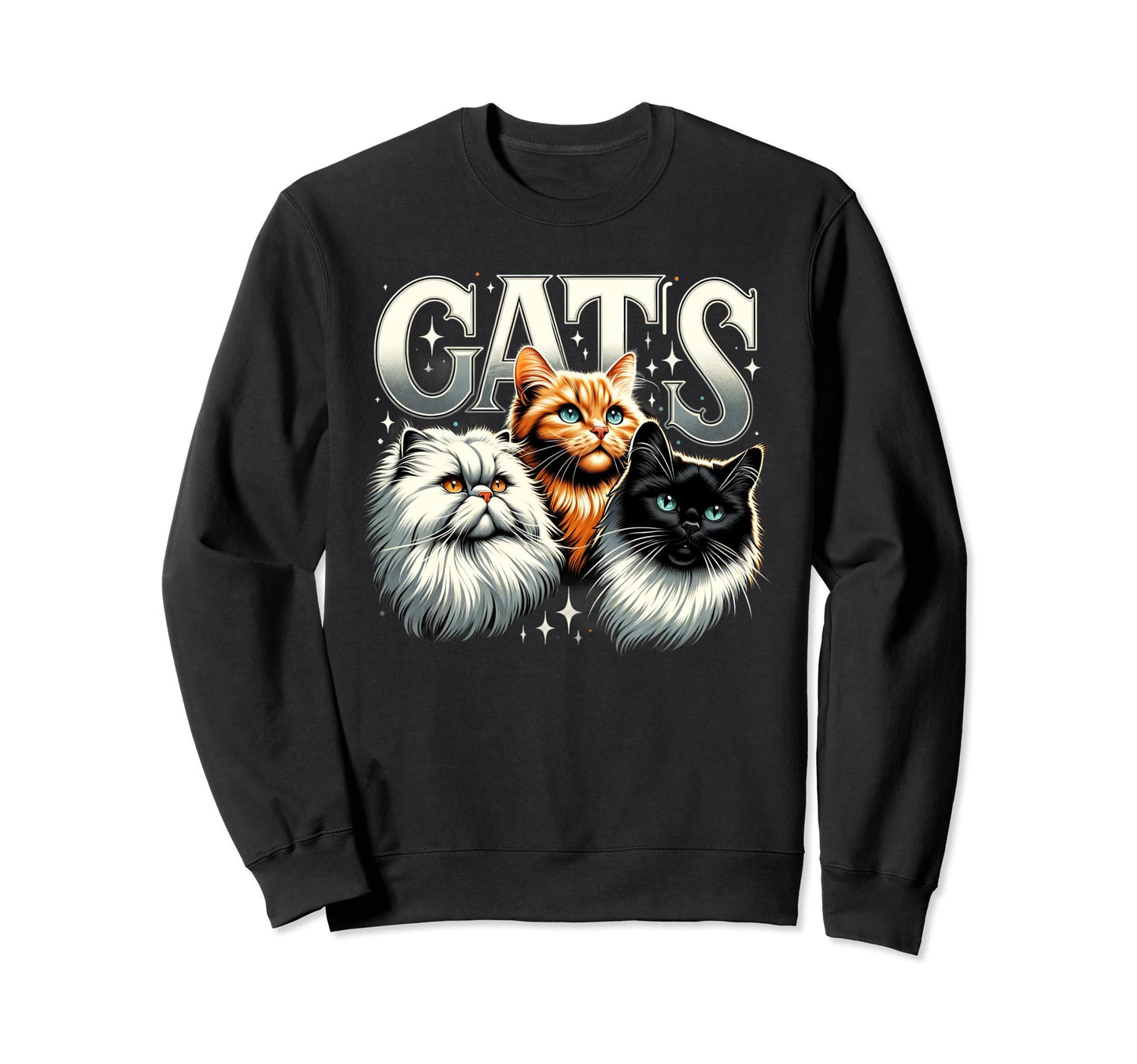 Cat Bootleg Grunge 90S Sweatshirt - Fun Novelty Design Men Women - T-Shirt, Sweatshirt, Hoodie