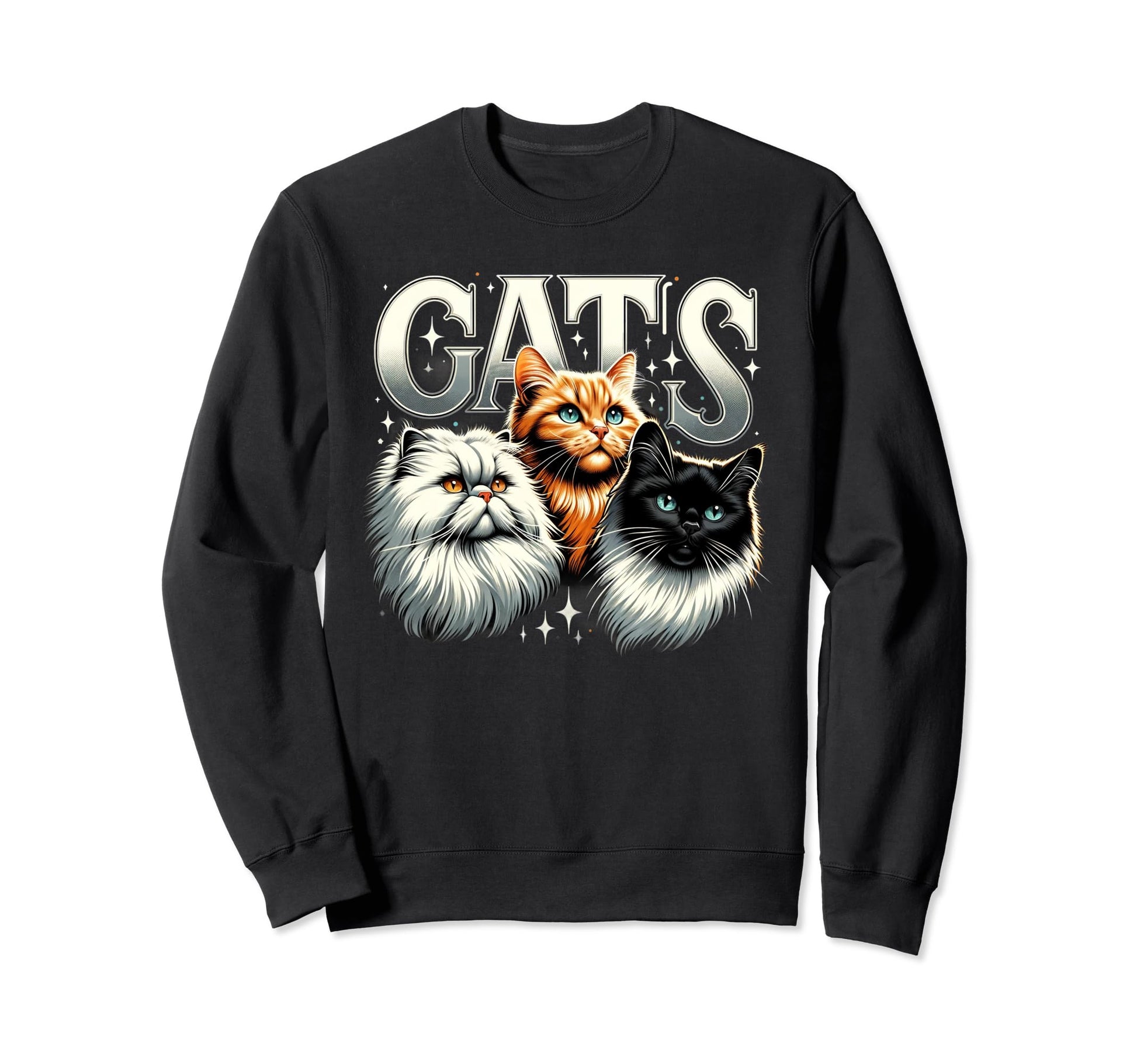 Cat Bootleg Grunge 90S Sweatshirt - Fun Novelty Design Men Women - T-Shirt, Sweatshirt, Hoodie