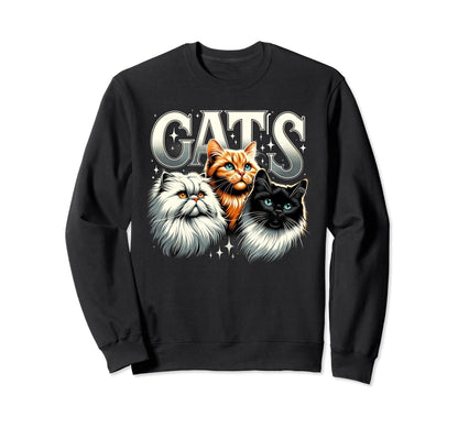 Cat Bootleg Grunge 90S Sweatshirt - Fun Novelty Design Men Women - T-Shirt, Sweatshirt, Hoodie
