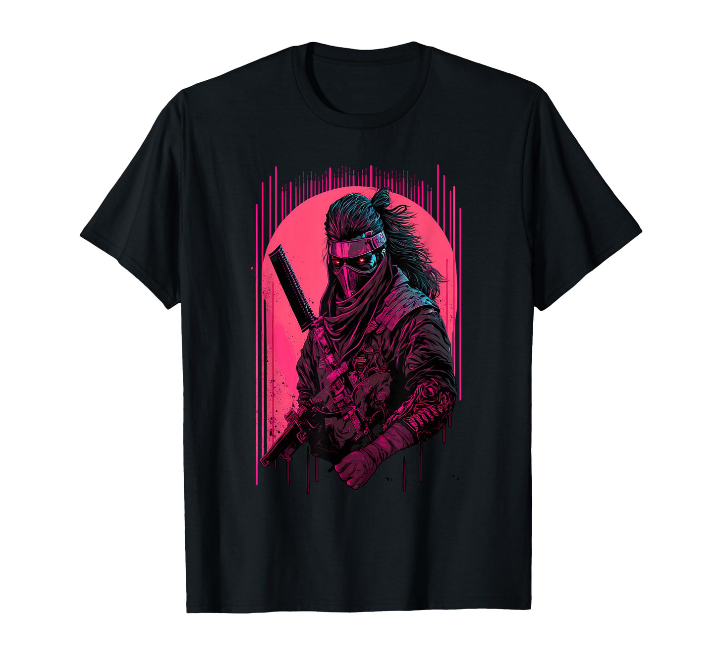 Cyberpunk Samurai Japanese Vaporwave T-Shirt - Graphic Print Unisex - T-Shirt, Sweatshirt, Hoodie