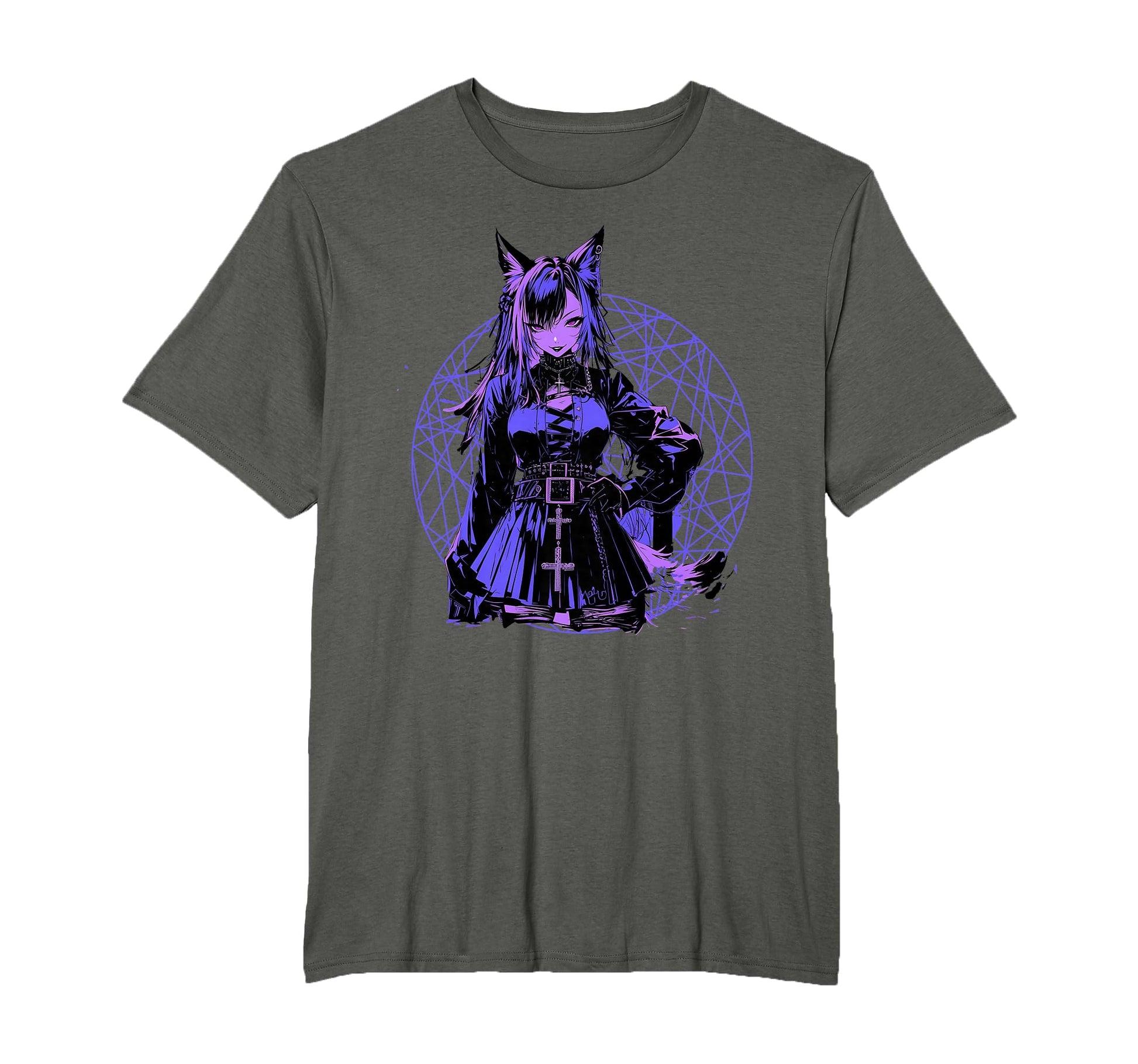 Goth Grunge Demon Anime Furry Wolf T-Shirt - Unique Graphic for Adults - T-Shirt, Sweatshirt, Hoodie