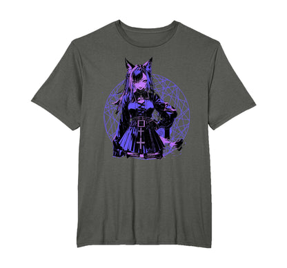 Goth Grunge Demon Anime Furry Wolf T-Shirt - Unique Graphic for Adults - T-Shirt, Sweatshirt, Hoodie