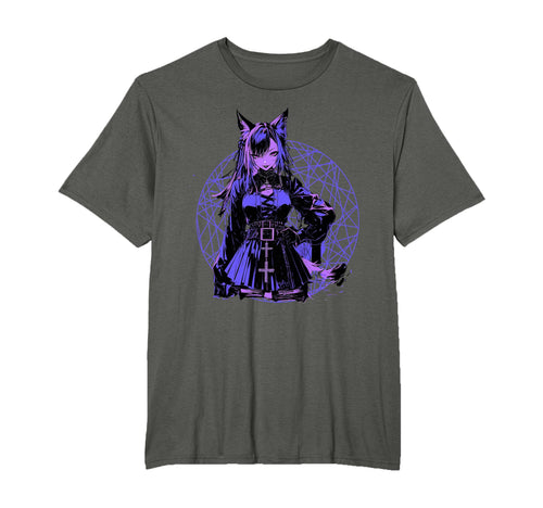 Goth Grunge Demon Anime Furry Wolf T-Shirt - Unique Graphic for Adults - T-Shirt, Sweatshirt, Hoodie