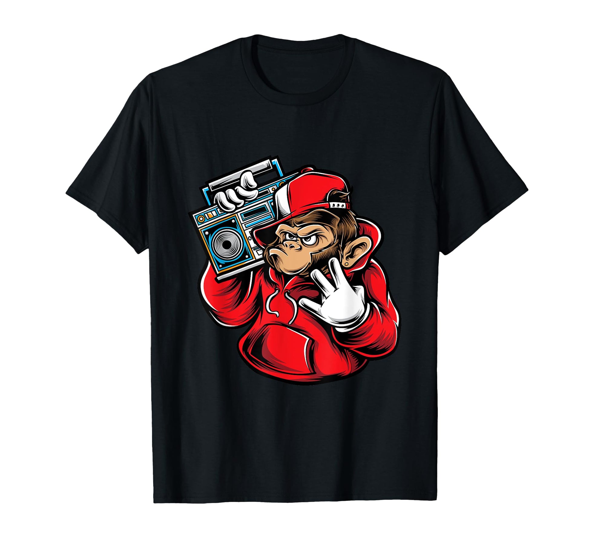 Oldschool Hip Hop Rap Battle Music Monkey T-Shirt - Trendy Graphic Unisex - T-Shirt, Sweatshirt, Hoodie