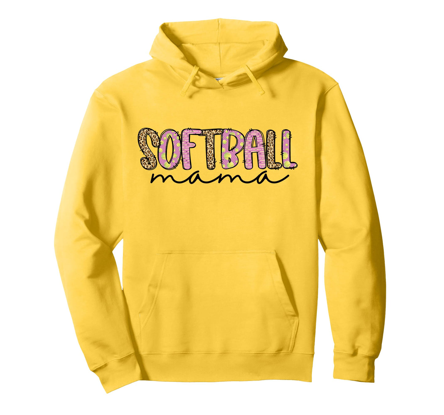 Softball Mom Player Team Mama Sports Hoodie - Fun Novelty Design Unisex - T-Shirt, Sweatshirt, Hoodie