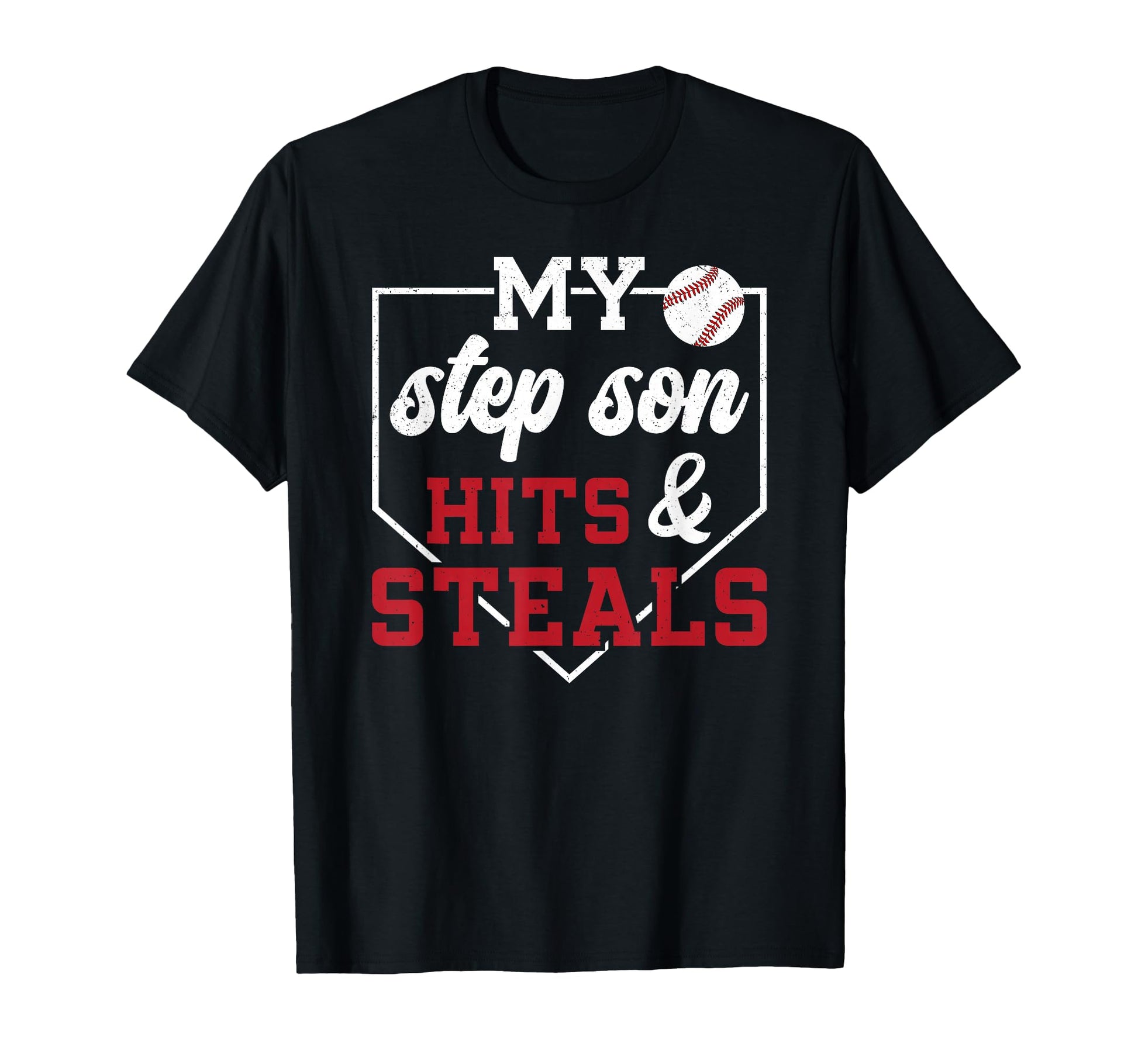 My Stepson Baseball Stepdad Baseball T-Shirt - Custom Art Print for Adults - T-Shirt, Sweatshirt, Hoodie