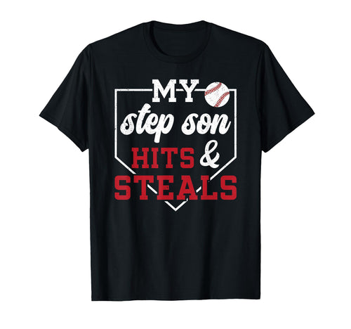 My Stepson Baseball Stepdad Baseball T-Shirt - Custom Art Print for Adults - T-Shirt, Sweatshirt, Hoodie