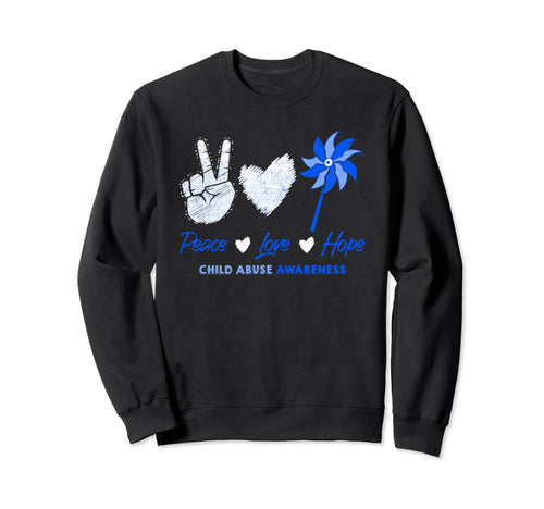 Pinwheel Peace Love Hope Child Sweatshirt - Fun Novelty Design for Adults - T-Shirt, Sweatshirt, Hoodie