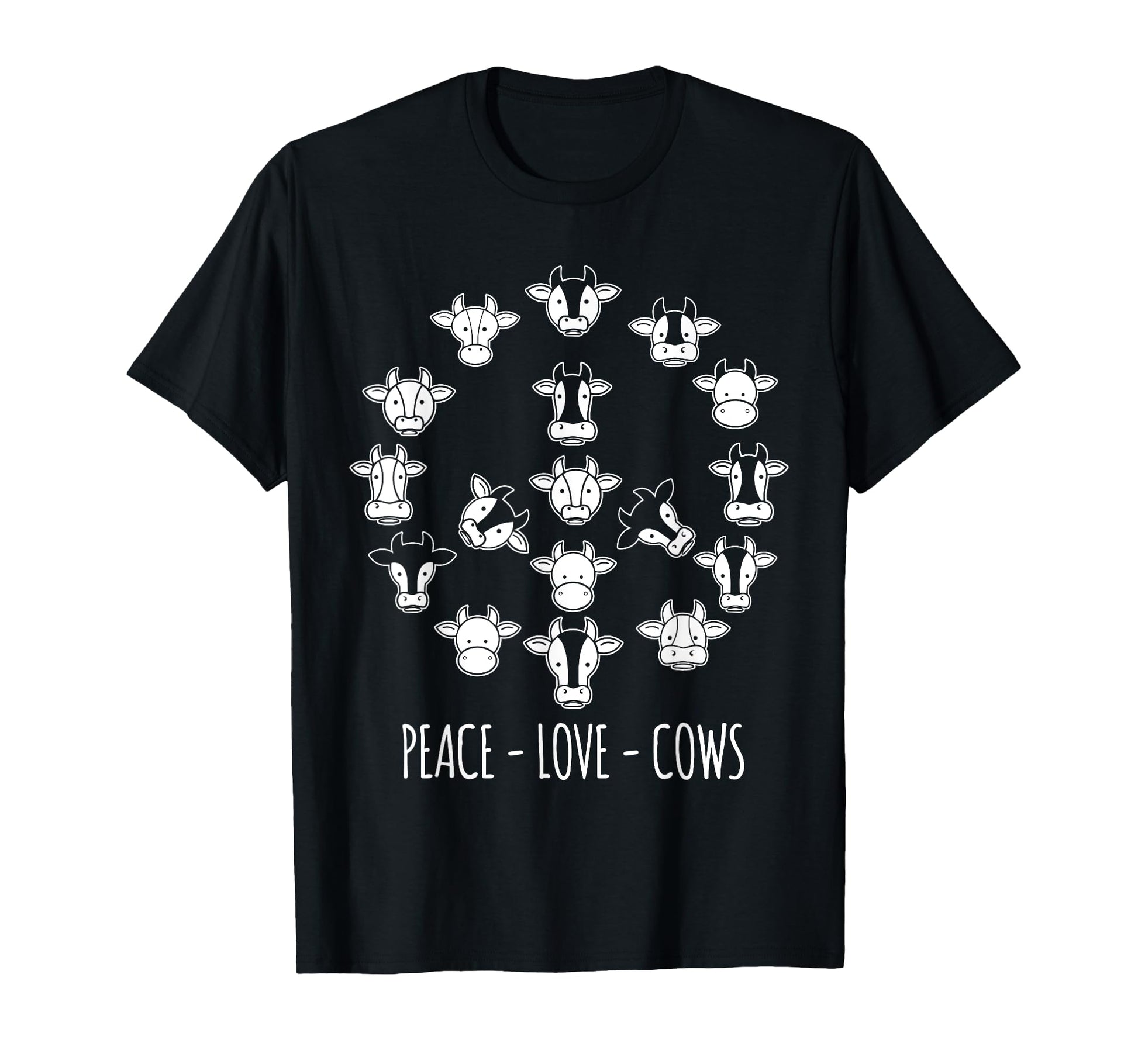 Peace Love Cow T-Shirt - Casual Everyday Wear Men Women - T-Shirt, Sweatshirt, Hoodie