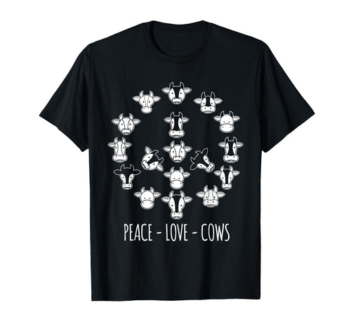 Peace Love Cow T-Shirt - Casual Everyday Wear Men Women - T-Shirt, Sweatshirt, Hoodie