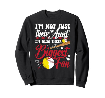Their Biggest Fan Softball Baseball Sweatshirt - Novelty Apparel Unisex - T-Shirt, Sweatshirt, Hoodie